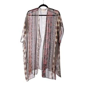 Multi pattern kimono